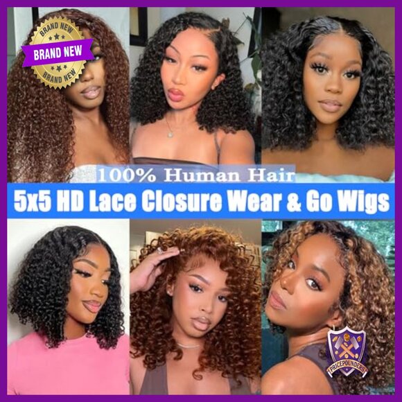 Human Hair Glueless Bob Wig 8 Inch Deep Wave 5x5 Lace Closure main image 4